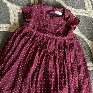 H&M Peter Pan Collar empire pleated dress - size 6/7